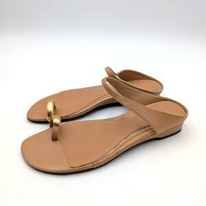 Rebecca Minkoff Toe Ring Slide Sandals Slip On Women's Brown Size US7M EU37